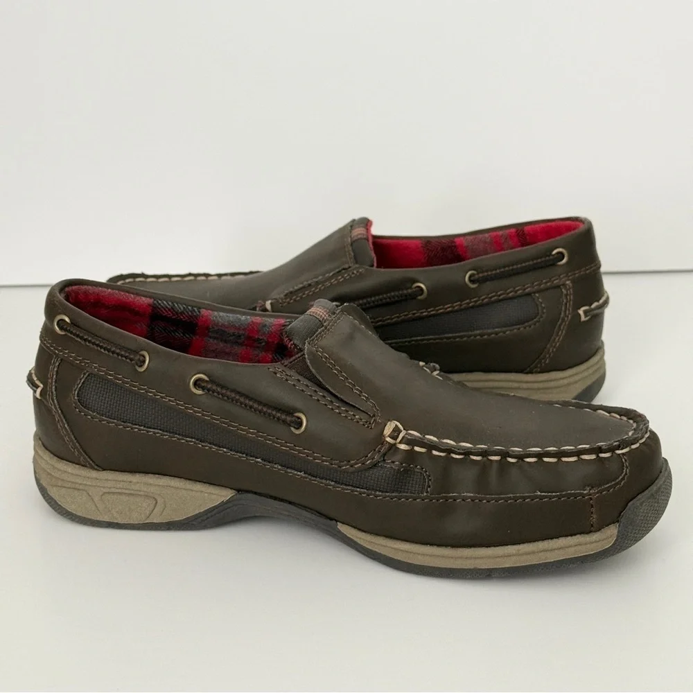 Outland Boys Brown Loafers Size 5.5M